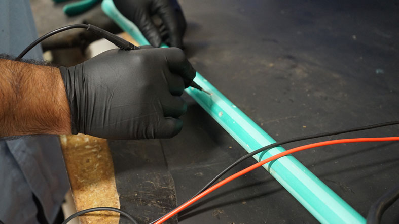 Testing electrodes on FPI Mag Testing electrodes on FPI Mag
