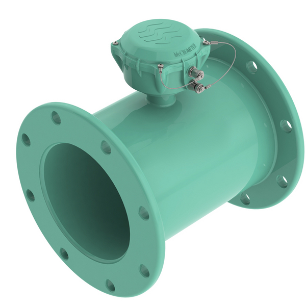 Ultra Mag Electromagnetic flanged flow meter with minimal straight-run piping requirements